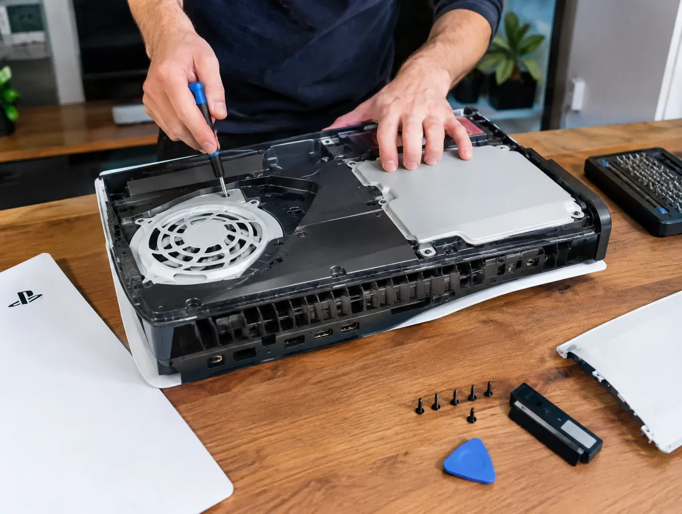 Home 12 PlayStation 5 opened for HDMI port and overheating repair in Harwich